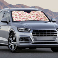 Beige Paniolo Palaka Hawaiian Cowgirl Christmas Auto Sun Shade - Polynesian Pride