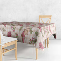 Beige Paniolo Palaka Hawaiian Cowgirl Christmas Tablecloth - Polynesian Pride