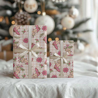 Beige Paniolo Palaka Hawaiian Cowgirl Christmas Wrapping Paper LT9 - Polynesian Pride
