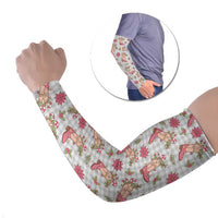 Gray Paniolo Palaka Hawaiian Cowgirl Christmas Arm Sleeves - Polynesian Pride