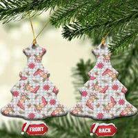 Gray Paniolo Palaka Hawaiian Cowgirl Christmas Ceramic Ornament LT9 Christmas Tree Gray - Polynesian Pride