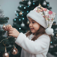 Gray Paniolo Palaka Hawaiian Cowgirl Christmas Santa Hat - Polynesian Pride