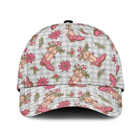 Gray Paniolo Palaka Hawaiian Cowgirl Christmas Classic Cap - Polynesian Pride