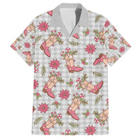 Gray Paniolo Palaka Hawaiian Cowgirl Christmas Family Matching Tank Maxi Dress and Hawaiian Shirt - Polynesian Pride