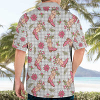 Gray Paniolo Palaka Hawaiian Cowgirl Christmas Hawaiian Shirt - Polynesian Pride