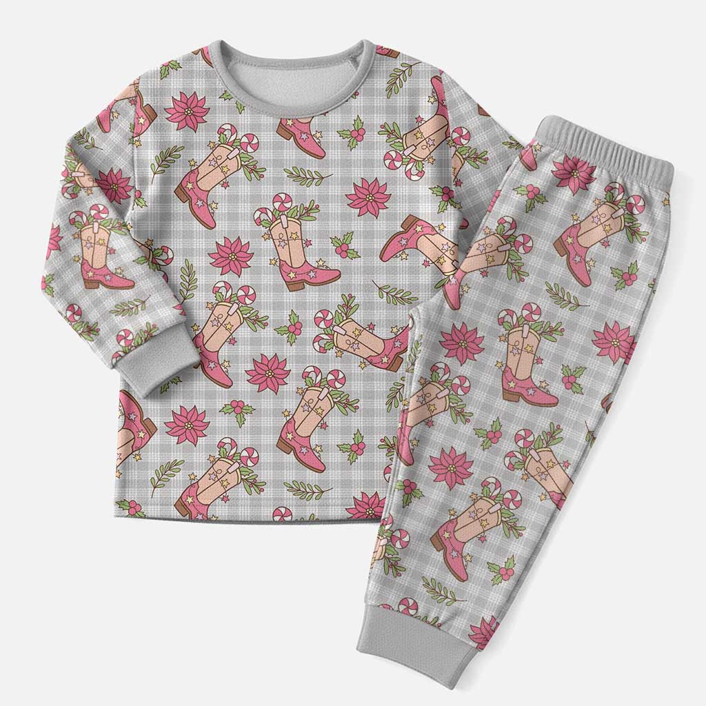 Gray Paniolo Palaka Hawaiian Cowgirl Christmas Pajama Set LT9 Men Gray - Polynesian Pride
