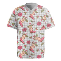 Gray Paniolo Palaka Hawaiian Cowgirl Christmas Rugby Jersey LT9 Gray - Polynesian Pride
