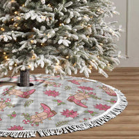 Gray Paniolo Palaka Hawaiian Cowgirl Christmas Tree Skirt LT9 - Polynesian Pride