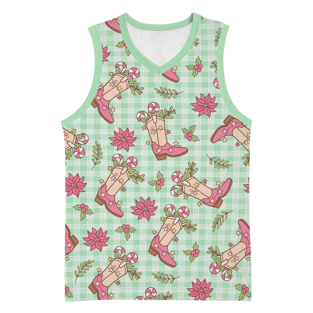 Green Paniolo Palaka Hawaiian Cowgirl Christmas Basketball Jersey LT9 Unisex Green - Polynesian Pride