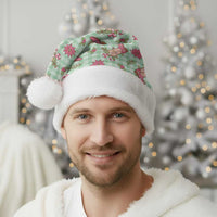 Green Paniolo Palaka Hawaiian Cowgirl Christmas Santa Hat - Polynesian Pride