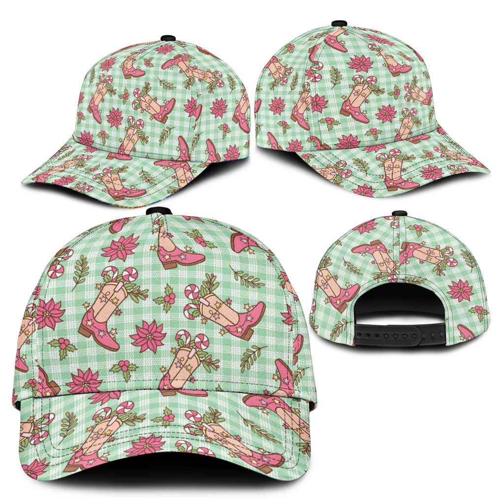 Green Paniolo Palaka Hawaiian Cowgirl Christmas Classic Cap - Polynesian Pride