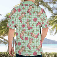 Green Paniolo Palaka Hawaiian Cowgirl Christmas Hawaiian Shirt - Polynesian Pride