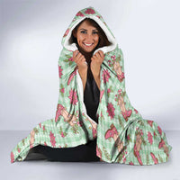 Green Paniolo Palaka Hawaiian Cowgirl Christmas Hooded Blanket LT9 - Polynesian Pride