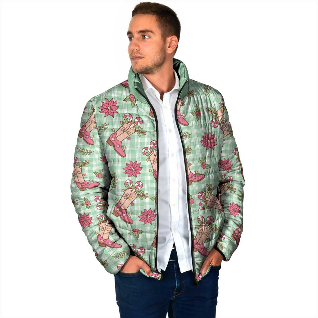 Green Paniolo Palaka Hawaiian Cowgirl Christmas Padded Jacket LT9 - Polynesian Pride