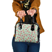 Green Paniolo Palaka Hawaiian Cowgirl Christmas Shoulder Handbag - Polynesian Pride