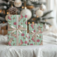 Green Paniolo Palaka Hawaiian Cowgirl Christmas Wrapping Paper LT9 - Polynesian Pride