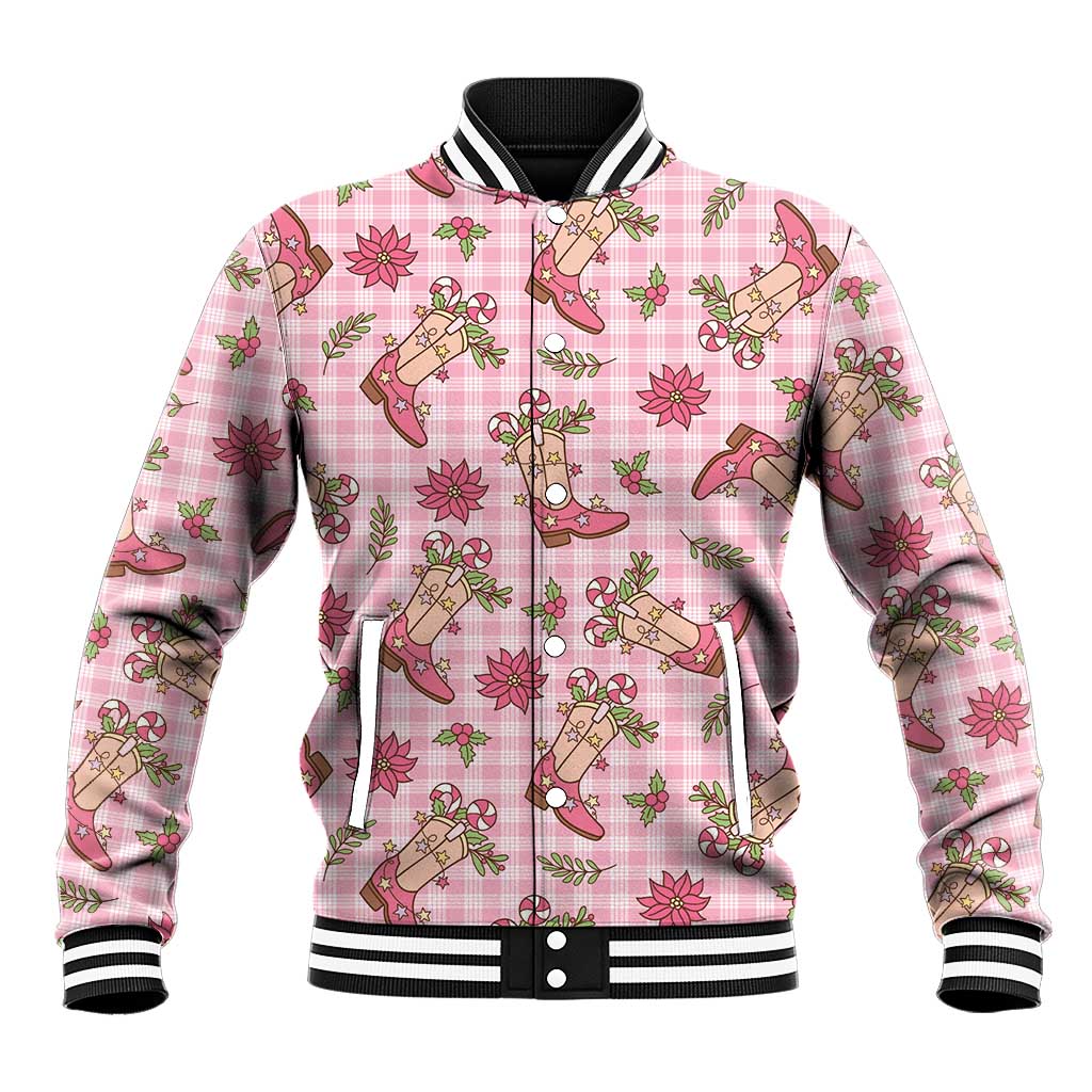 Pink Paniolo Palaka Hawaiian Cowgirl Christmas Baseball Jacket LT9 Unisex Pink - Polynesian Pride