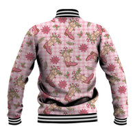Pink Paniolo Palaka Hawaiian Cowgirl Christmas Baseball Jacket LT9 - Polynesian Pride