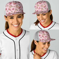 Pink Paniolo Palaka Hawaiian Cowgirl Christmas Baseball Net Cap - Polynesian Pride