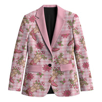 Pink Paniolo Palaka Hawaiian Cowgirl Christmas Blazer - Polynesian Pride