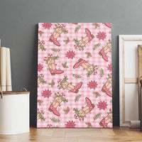 Pink Paniolo Palaka Hawaiian Cowgirl Christmas Canvas Wall Art - Polynesian Pride