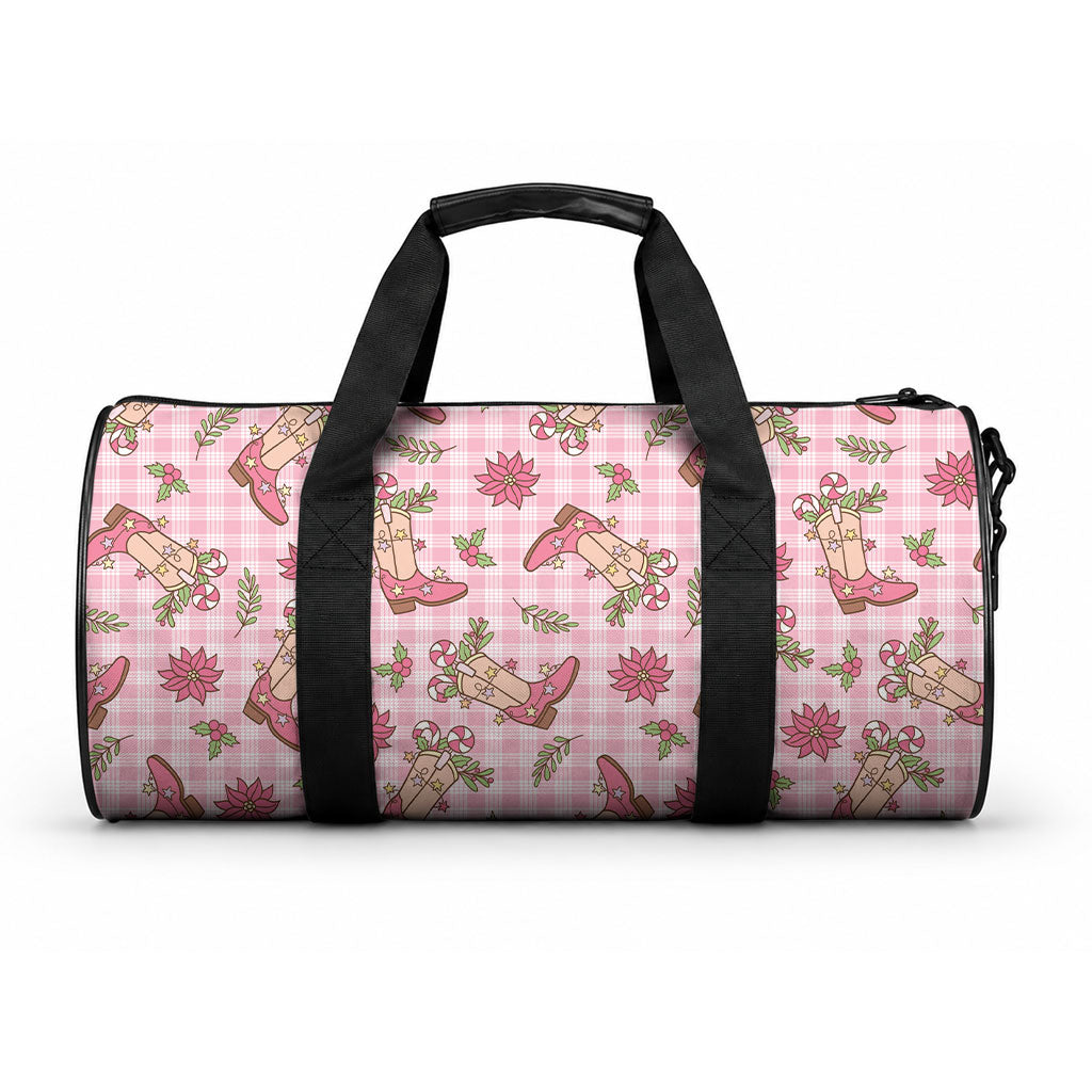 Pink Paniolo Palaka Hawaiian Cowgirl Christmas Duffle Bag LT9 One size Pink - Polynesian Pride