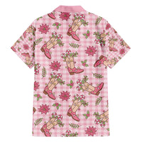 Pink Paniolo Palaka Hawaiian Cowgirl Christmas Family Matching Summer Maxi Dress and Hawaiian Shirt - Polynesian Pride
