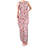 Pink Paniolo Palaka Hawaiian Cowgirl Christmas Family Matching Tank Maxi Dress and Hawaiian Shirt - Polynesian Pride