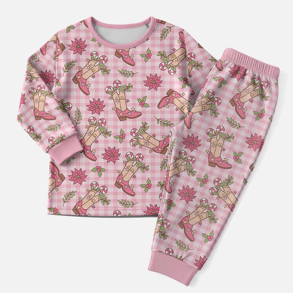 Pink Paniolo Palaka Hawaiian Cowgirl Christmas Pajama Set LT9 Men Pink - Polynesian Pride