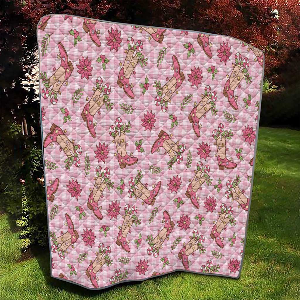 Pink Paniolo Palaka Hawaiian Cowgirl Christmas Quilt - Polynesian Pride