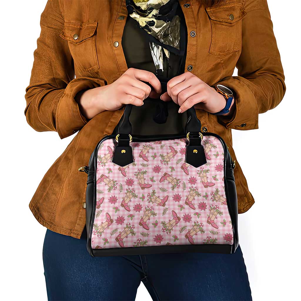 Pink Paniolo Palaka Hawaiian Cowgirl Christmas Shoulder Handbag LT9 - Polynesian Pride