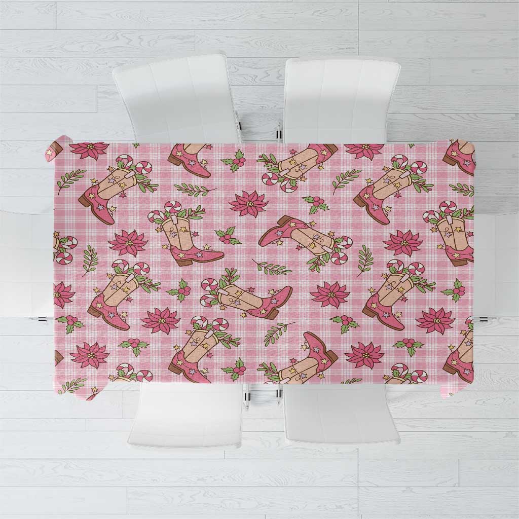 Pink Paniolo Palaka Hawaiian Cowgirl Christmas Tablecloth LT9 Pink - Polynesian Pride