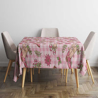 Pink Paniolo Palaka Hawaiian Cowgirl Christmas Tablecloth LT9 - Polynesian Pride