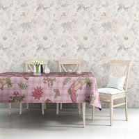 Pink Paniolo Palaka Hawaiian Cowgirl Christmas Tablecloth LT9 - Polynesian Pride