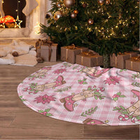 Pink Paniolo Palaka Hawaiian Cowgirl Christmas Tree Skirt LT9 - Polynesian Pride