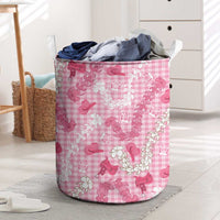 Paniolo Palaka Hawaiian Cowgirl Laundry Basket LT9 Pink - Polynesian Pride