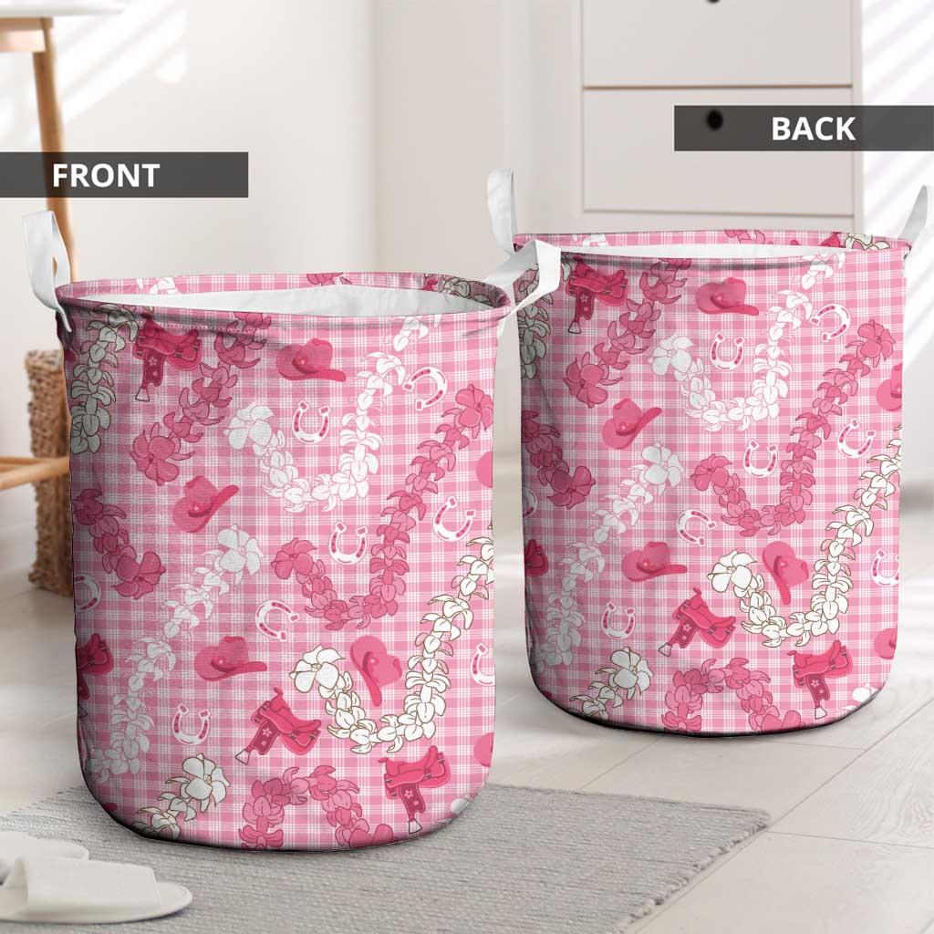 Paniolo Palaka Hawaiian Cowgirl Laundry Basket LT9 - Polynesian Pride