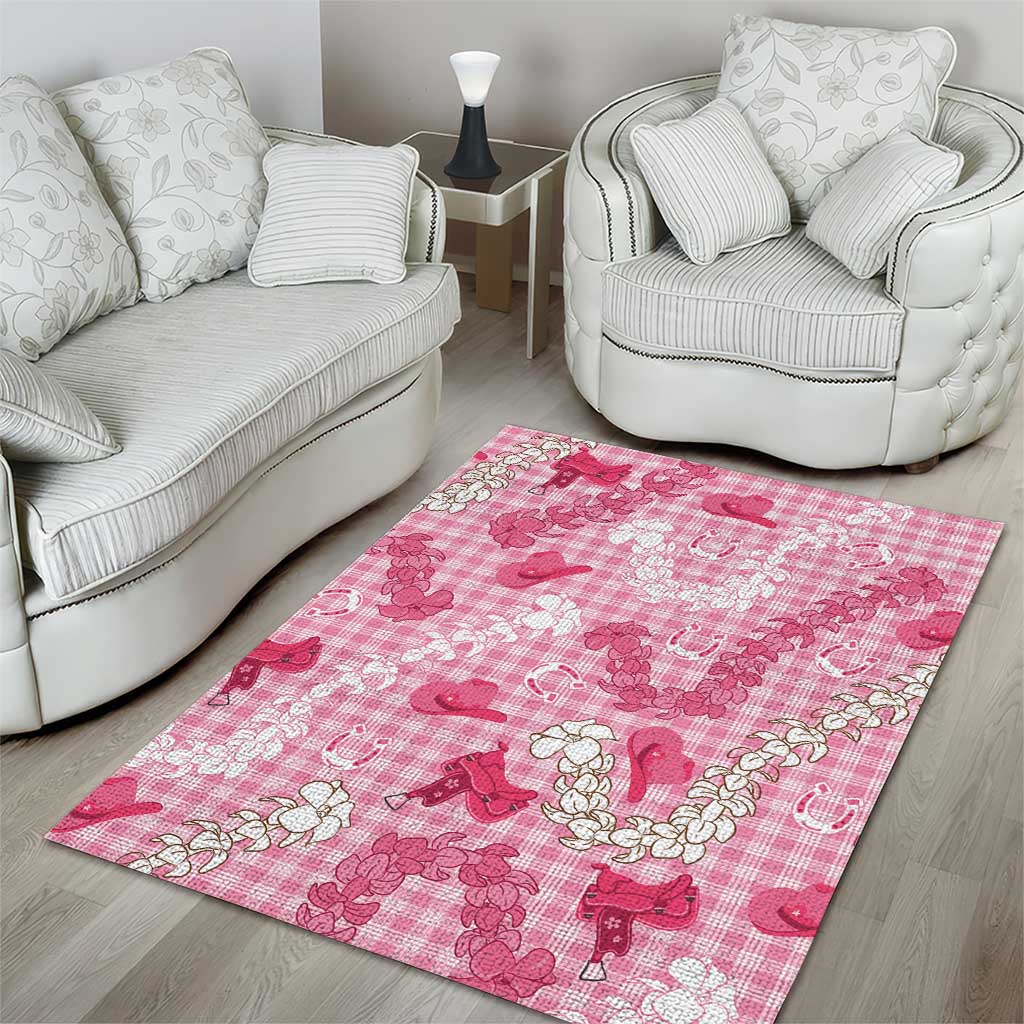 Paniolo Palaka Hawaiian Cowgirl Area Rug - Polynesian Pride