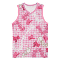 Paniolo Palaka Hawaiian Cowgirl Basketball Jersey LT9 Unisex Pink - Polynesian Pride