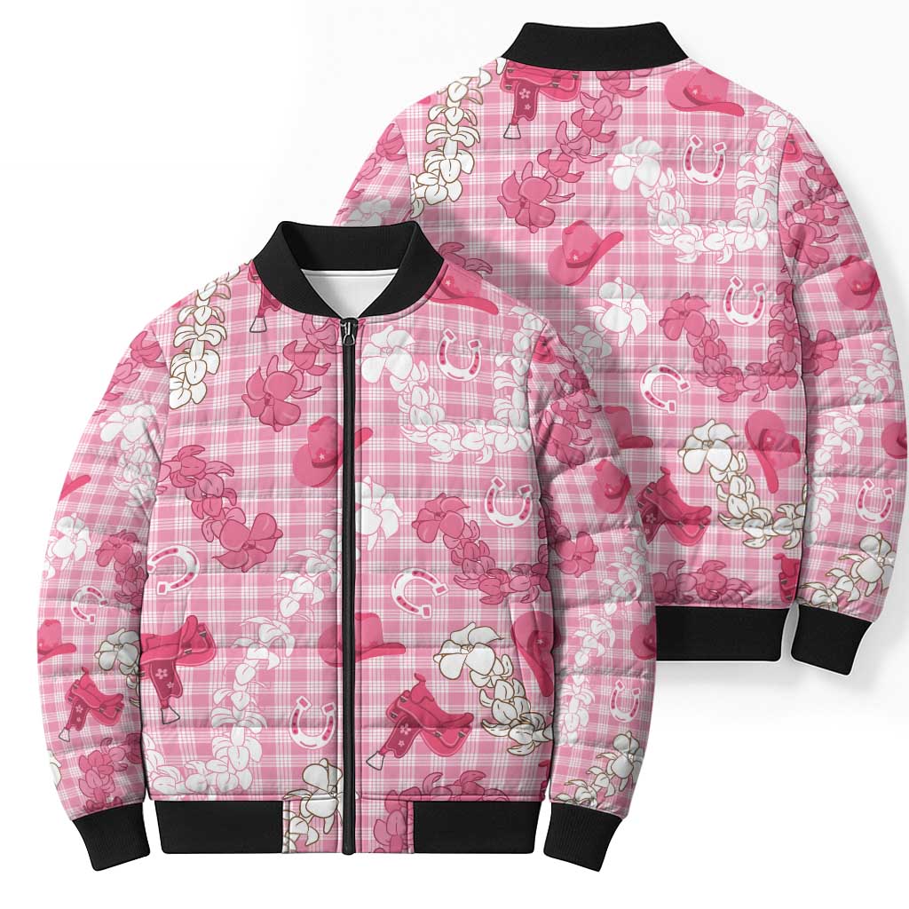Paniolo Palaka Hawaiian Cowgirl Bomber Puffer Jacket LT9 - Polynesian Pride