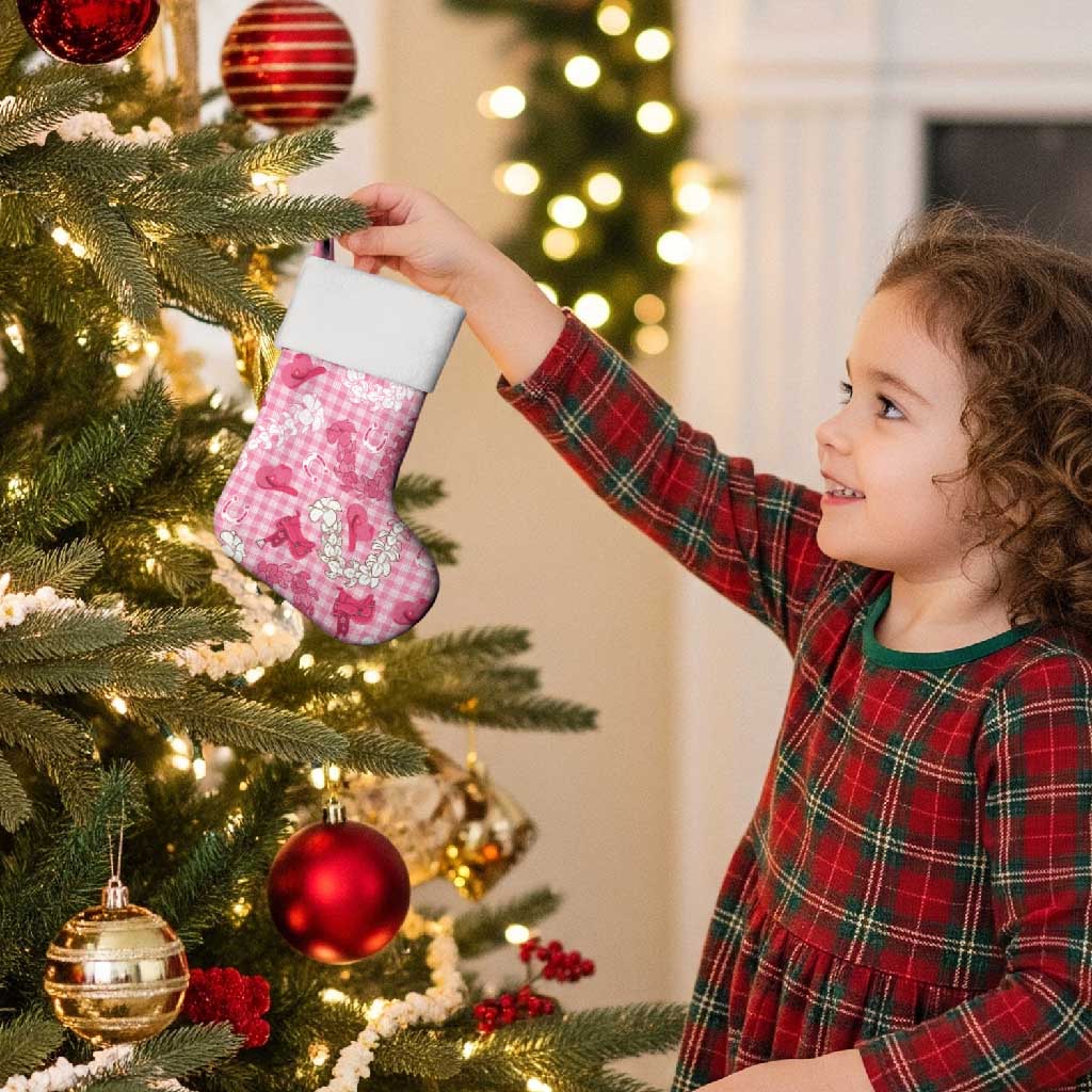 Paniolo Palaka Hawaiian Cowgirl Christmas Stocking - Polynesian Pride