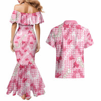 Paniolo Palaka Hawaiian Cowgirl Couples Matching Mermaid Dress and Hawaiian Shirt - Polynesian Pride