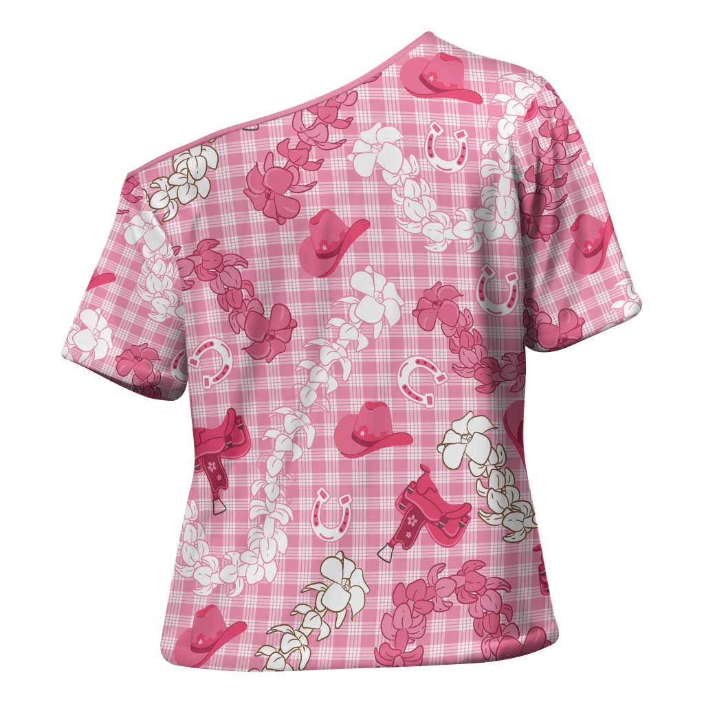 Paniolo Palaka Hawaiian Cowgirl Cross Shoulder Shirt LT9 - Polynesian Pride