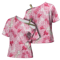 Paniolo Palaka Hawaiian Cowgirl Cross Shoulder Shirt LT9 - Polynesian Pride