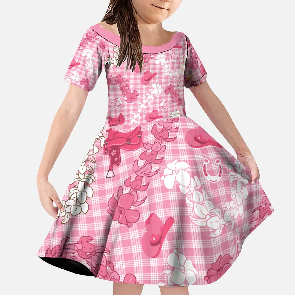 Paniolo Palaka Hawaiian Cowgirl Family Matching Off Shoulder Maxi Dress and Hawaiian Shirt - Polynesian Pride