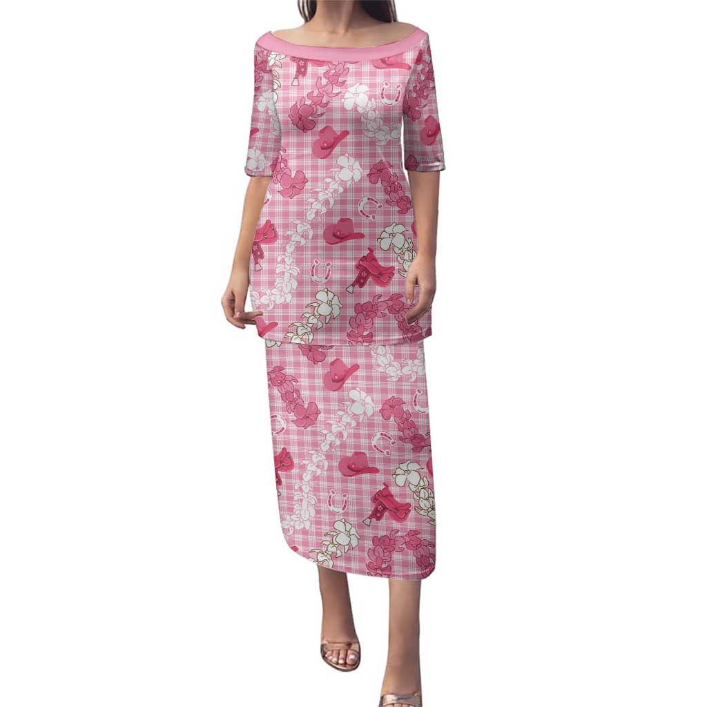 Paniolo Palaka Hawaiian Cowgirl Family Matching Puletasi and Hawaiian Shirt - Polynesian Pride