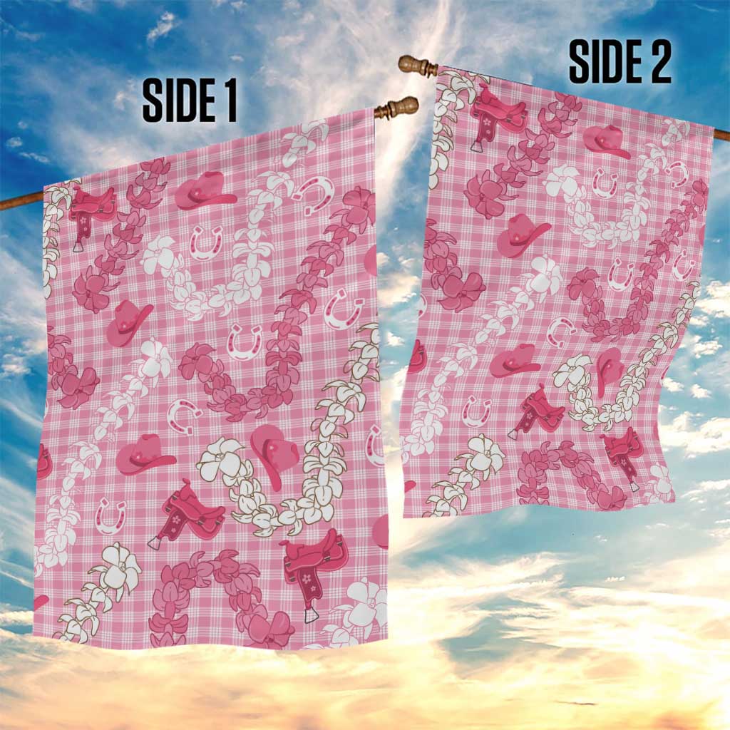 Paniolo Palaka Hawaiian Cowgirl Garden Flag - Polynesian Pride