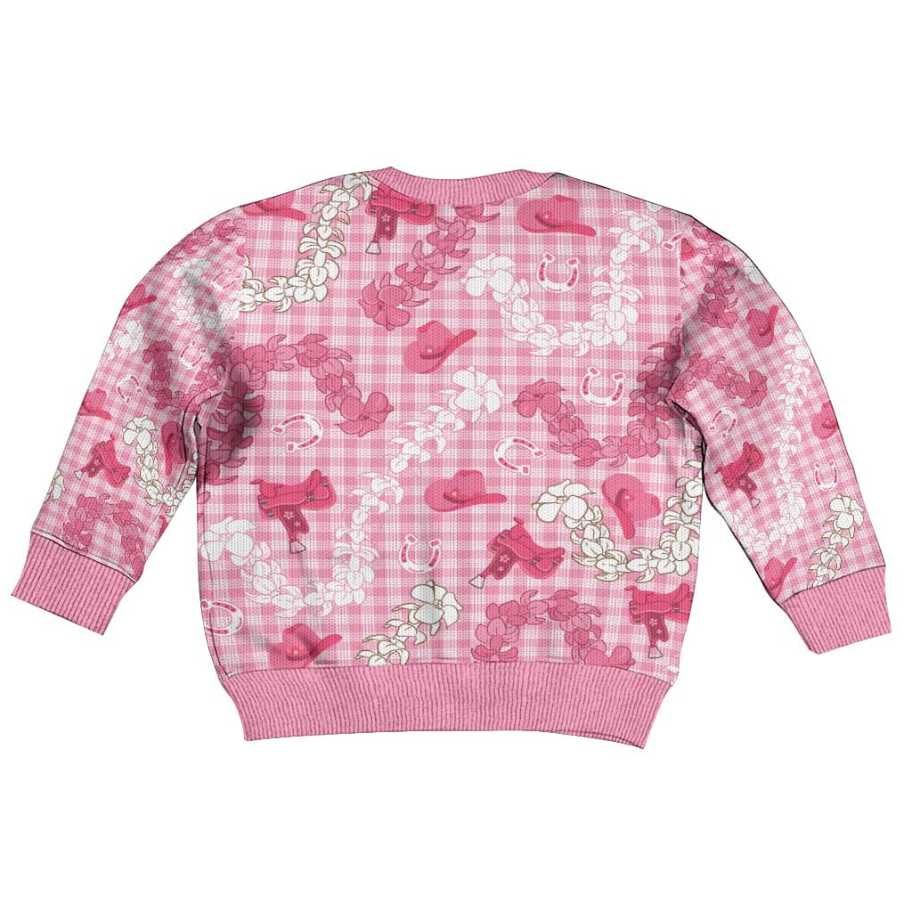 Paniolo Palaka Hawaiian Cowgirl Kid Ugly Christmas Sweater LT9 - Polynesian Pride
