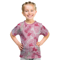 Paniolo Palaka Hawaiian Cowgirl Kid T Shirt LT9 Pink - Polynesian Pride
