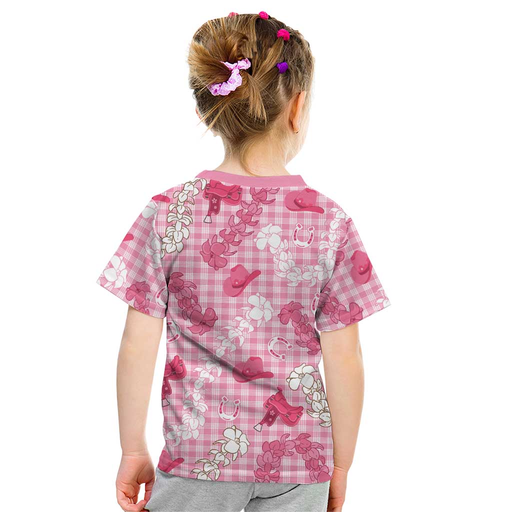Paniolo Palaka Hawaiian Cowgirl Kid T Shirt LT9 - Polynesian Pride